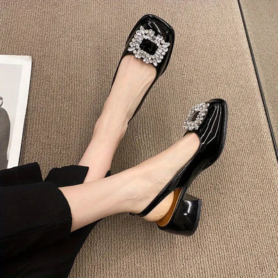 Crystal Buckle Slingbacks