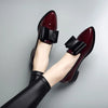 Glossy Bow Loafers